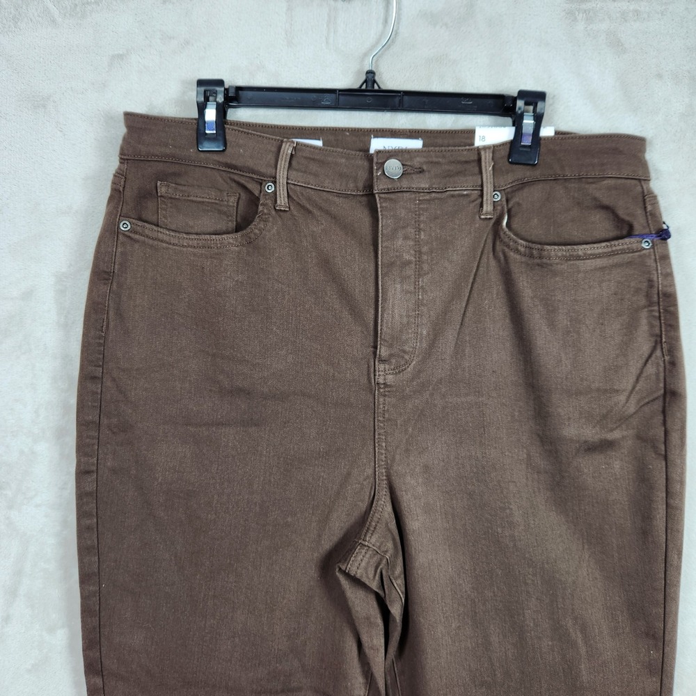 NYDJ Jeans Womens 18 Chocolate Bark Stretch High Rise Barbara Bootcut A704672 - Picture 9 of 12